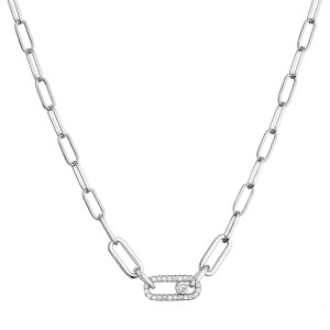 Stříbrný náhrdelník s velkými očky 12180.1