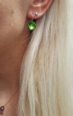 Ocelové náušnice - Light Green