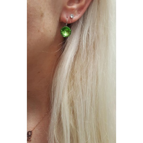 Ocelové náušnice - Light Green