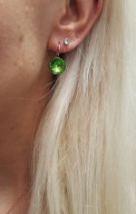 Ocelové náušnice - Light Green