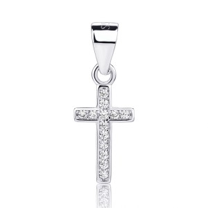 Drobný stříbrný přívěsek křížek