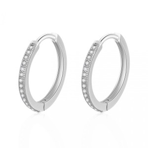 Stříbrné náušnice kroužky se zirkony