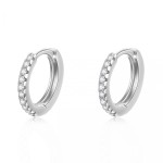 Stříbrné náušnice kroužky se zirkony