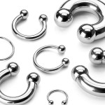 Piercing - podkova (1,6 x 8 mm, 4 mm)