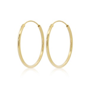 Zlacené stříbrné náušnice kruhy 18 mm