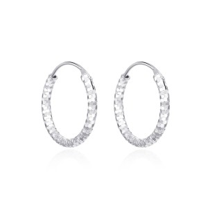Zlacené stříbrné náušnice kruhy 12 mm