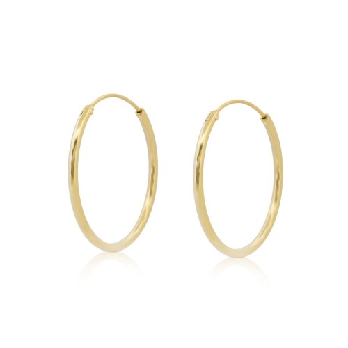 Zlacené stříbrné náušnice kruhy 14 mm