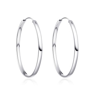 Stříbrné náušnice kruhy 40 mm