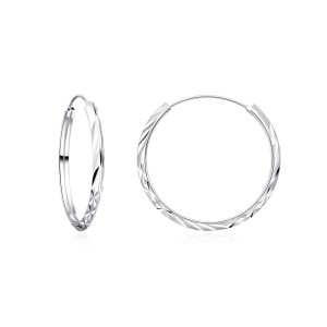 Stříbrné náušnice kruhy 30 mm