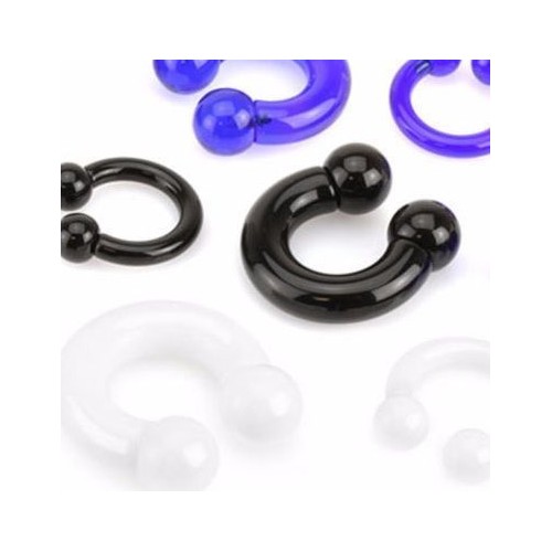 Piercing akrylátová podkova maxi HWAH modrá (2,5 mm)