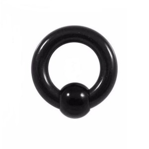 Akrylátový maxi piercing kruh černý 8 mm