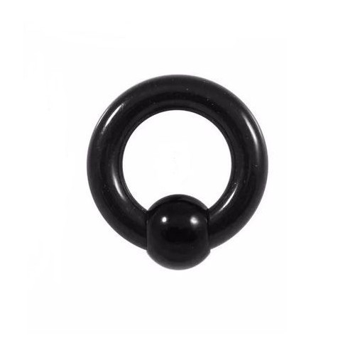Akrylátový maxi piercing kruh černý 8 mm