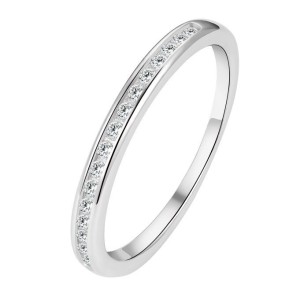 Stříbrný prsten se zirkony