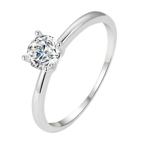 Stříbrný prsten se zirkonem (1,35 g, 51)