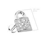 Piercing do brady se zirkony