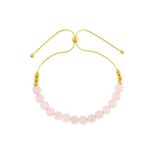 Náramek s minerálními kameny růžový křemen 43079.1