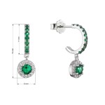Stříbrné náušnice se zelenými zirkony 11794.3 emerald