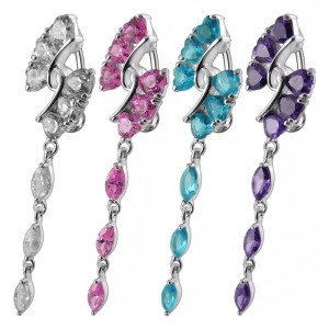 Stříbrný piercing do pupíku