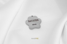 Ocelová psí známka - tlapka