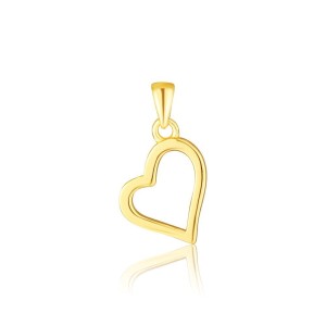 Stříbrný zlacený přívěsek srdíčko