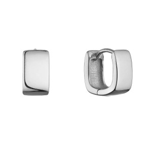 Stříbrné hranaté náušnice kruhy 61104