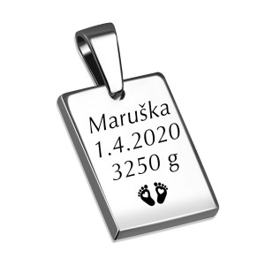 Personalizovaný ocelový přívěsek s rytinou