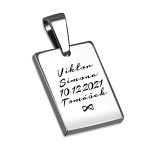 Personalizovaný ocelový přívěsek s rytinou