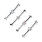 Činka industrial chirurgická ocel kytička HWBI59 (růžová)