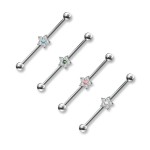 Činka industrial chirurgická ocel kytička HWBI59 (modrá)