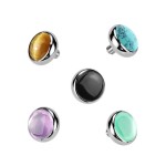 Náhradní kamínek k dermálu TITAN s kamenem (černý onyx)