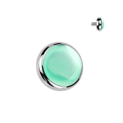Náhradní kamínek k dermálu TITAN s kamenem (zelený onyx)