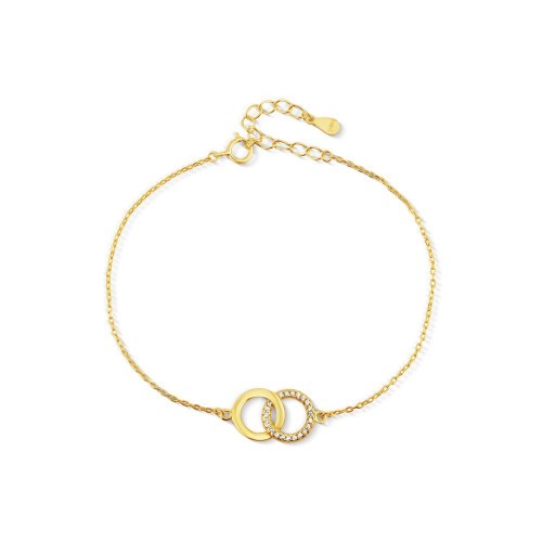 Stříbrný zlacený náramek