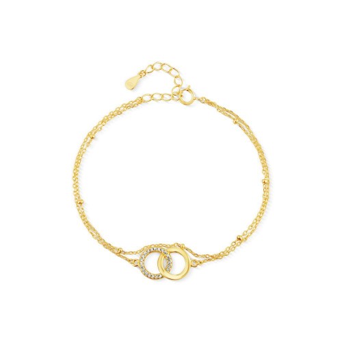 Stříbrný zlacený náramek