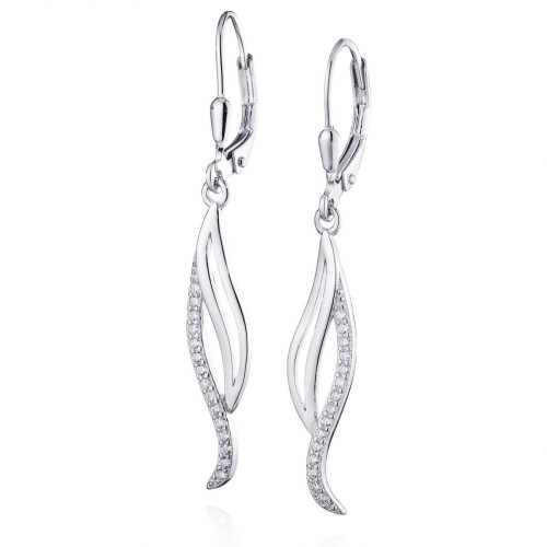 Visací náušnice se zirkony