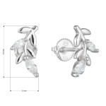 Stříbrné náušnice pecka se zirkonem v bílé barvě 11294.1