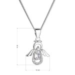 Stříbrný náhrdelník anděl s třpytivými zirkony 12043.1