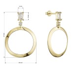 Stříbrné náušnice visací kruh a zirkon 11725.1