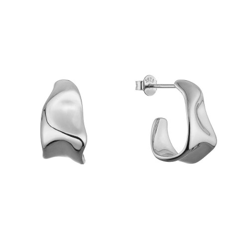 Stříbrné náušnice s elegantními liniemi 61111