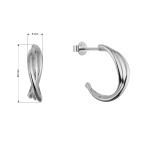 Stříbrné náušnice zapletené kroužky 61114