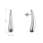 Stříbrné náušnice dlouhé kapky 61118