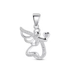 Stříbrný přívěsek andělíček se srdíčkem