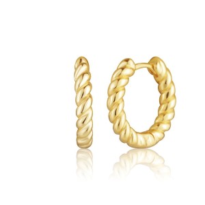 Stříbrné zlacené náušnice kroužky