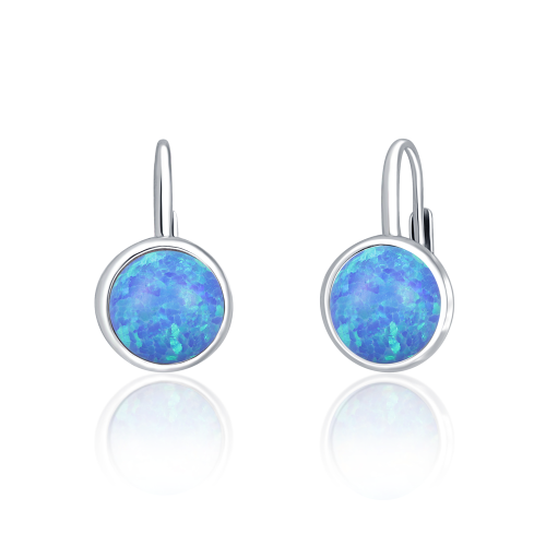 Stříbrné náušnice s opálem