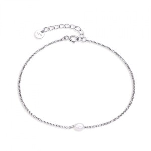 Stříbrný náramek s přírodní perlou