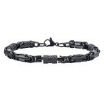 Pánský černý ocelový náramek