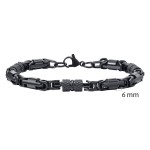 Pánský černý ocelový náramek