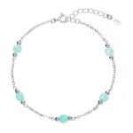 Stříbrný náramek s amazonity 13111.3