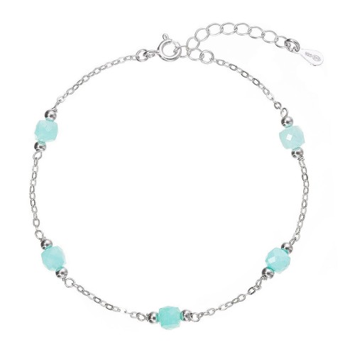 Stříbrný náramek s amazonity 13111.3