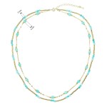 Pozlacený náhrdelník s amazonity 12183.3