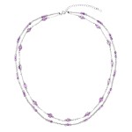 Stříbrný náhrdelník s ametysty 12183.3